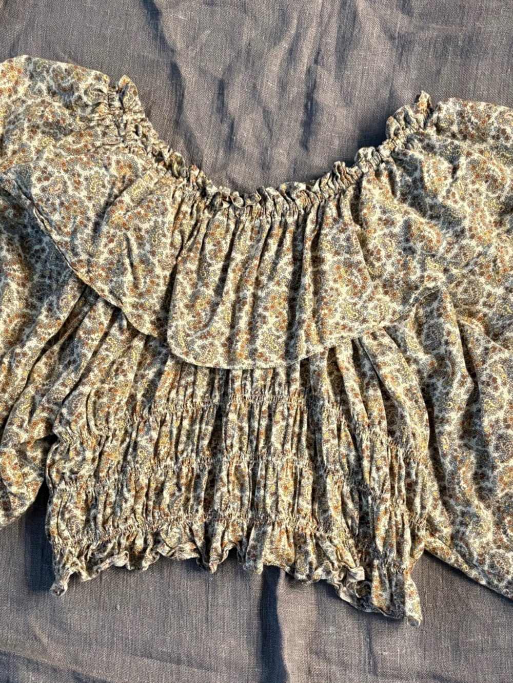 DÔEN LUCE TOP | Blue Tisbury Paisley | Size M - Picture 2 of 6